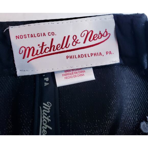 NWT MITCHELL & NESS Brooklyn Nets Snapback Hat Baseball Cap (Dark) Black OSFM - Picture 9 of 11